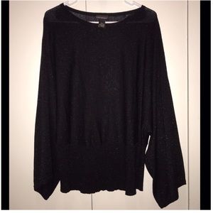 Sparkling bell sleeve blouse. Size 14/16.